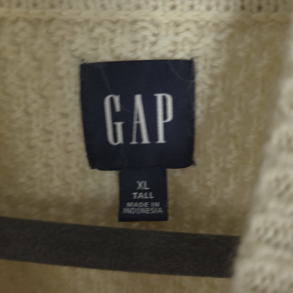 Gap Oversized Cream Wool/alpaca/cotton Blend Sweater XL Tall - Picture 5 of 6